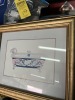ASSORTED FRAMED PICTURES - 2- BATHROOM / 1- BUTTERFLY - 3