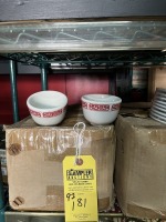 ASSORTED SMALLWARES - SQUARE BOWLS, SMALL SAUCERS, RAMEKINS