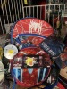 ASSORTED - SPIDERMAN & MARIO BROTHERS BACKPACKS, DISNEY BAGS, BATMAN CLOCK, CARDINAL DECOR, ETC - 2