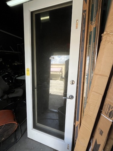 LOT 3- GLASS DOORS WITH LOCKS & HANDLES - 41.5''x95.5''