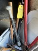 ASSORTED TOOLS - SHOVEL, AXE, GIANT BOLT CUTTERS, PRUNERS, ETC - 2