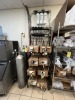 LOT SODA DISPENSER SYSTEM WITH RACK, TANK & CONTENTS ***MUST CAP ALL LINES***