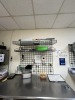 LOT CONTENTS OF WALL STORAGE RACKS (LOT 132) - BOWLS, COLD WELL TRAYS, LADLES, SCOOPS, ETC - 2