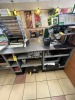 STAINLESS STEEL CASHIER COUNTER CABINET WITH CUP DISPENSERS