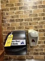 ASSORTED - 1- HAND SANITIZER DISPENSER / 1- SOAP DISPENSER / 1- PAPER TOWEL DISPENSER (MOUNTED)