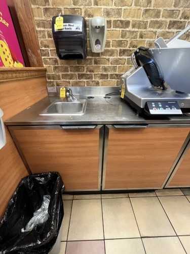 DUKE SUBPS-48-LM STAINLESS STEEL / WOOD-GRAIN SINK CABINET WITH 2 DOORS ***MUST CAP ALL LINES***