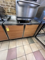 DUKE STAINLESS STEEL / WOOD-GRAIN CABINET WITH 2 DOORS