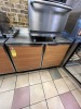 DUKE STAINLESS STEEL / WOOD-GRAIN CABINET WITH 2 DOORS