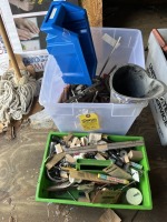 STORAGE CONTANERS OF TOOLS - DRILL BITS, TAPE MEASURER, FUNNEL, SCREWDRIVERS, ETC (LOCATED IN HOLLYWOOD, FL)