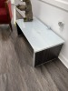 COFFEE TABLE WITH GLASS TOP - APPROXIMATELY 41''x20'' - 2