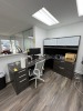 GRAY L-SHAPE DESK WITH HUTCH - 2