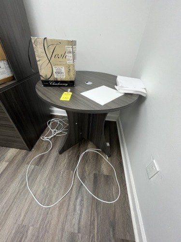 GRAY ROUND TABLE - 36'' DIAMETER