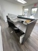 GRAY RECEPTION DESK - APPROXIMATELY 72''x36'' - 2