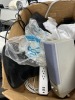 LOT ASSORTED OFFICE SUPPLIES - FILE ORGANIZERS, KEYBOARDS, TAPE, PRINTER, STAPLERS, ETC - 4