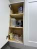 LOT CONTENTS OF BREAK ROOM CABINETS - CUPS, CONTAINERS, PAPER GOODS, PITCHERS, ETC - 2