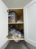 LOT CONTENTS OF BREAK ROOM CABINETS - CUPS, CONTAINERS, PAPER GOODS, PITCHERS, ETC - 3