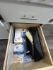 LOT CONTENTS OF BREAK ROOM CABINETS - CUPS, CONTAINERS, PAPER GOODS, PITCHERS, ETC - 7