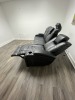 ELECTRIC BLACK LEATHER COUCH / RECLINER - 2