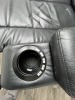 ELECTRIC BLACK LEATHER COUCH / RECLINER - 3