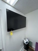 SHARP 50'' TELEVISION WITH WALL MOUNT (MOUNTED) (NO REMOTE)