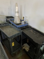 ASSORTED SMALL RESIN ROLLING CARTS