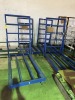 BLUE ROLLING WOOD CARTS