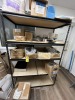 LOT CONTENTS OF SHELVING UNIT - SCREWS, WINDOW LOCKS, SMALL WHEELS, ETC