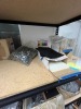 LOT CONTENTS OF SHELVING UNIT - SCREWS, WINDOW LOCKS, SMALL WHEELS, ETC - 7