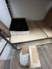 LOT CONTENTS OF SHELVING UNIT - SCREWS, WINDOW LOCKS, SMALL WHEELS, ETC - 9