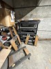 LOT CONTENTS OF CAGE - SHELVING UNIT, 4-WHEEL DOLLY, WINDOW SPRING TRACKS, ETC - 3