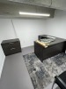 LOT OFFICE FURNITURE - L-SHAPE DESK / LATERAL FILE CABINET WITH 2 DRAWERS / CABINET WITH 2 DRAWERS / 4- CHAIRS / LATERAL FILE CABINET WITH 4 DRAWERS