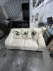PIECES - CREAM COLOR SOFA & LOVESEAT WITH GOLD ACCENTS & PILLOWS - 4