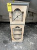 SAGEWOOD COLLECTION WOOD WALL CLOCK WITH SHELVES