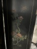 4-PANEL ORIENTAL SCREEN WITH RAISED FIGURES IN LANDSCAPE - 16'' PANELS - 3