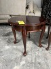 CHERRY WOOD END TABLES - 1 GLASS DISPLAY - 2