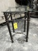 GLASS & METAL END TABLE