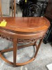 ORIENTAL MOTIF TABLES - 2- PEDESTAL / 1- HALF MOON - 3