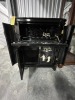 ORIENTAL BLACK LACQUER BAR CABINET WITH RAISED FIGURES - 4