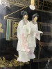 ORIENTAL BLACK LACQUER COFFEE TABLE WITH RAISED FIGURES & GLASS TOP - 3'x3' - 3