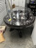 ASIAN STYLE BLACK LACQUER DINING TABLE WITH MOTHER OF PEARL SHELL INLAY - 94''x48'' - 2
