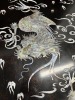 ASIAN STYLE BLACK LACQUER DINING TABLE WITH MOTHER OF PEARL SHELL INLAY - 94''x48'' - 5
