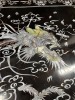 ASIAN STYLE BLACK LACQUER DINING TABLE WITH MOTHER OF PEARL SHELL INLAY - 94''x48'' - 6