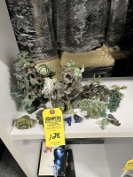 LOT ASSORTED JADE SCULPTURES (HEAVILY DAMAGED)
