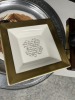 ASSORTED PIECES - DOLL ON STAND / BOX BOEING KEYCHAINS / PEWTER 1776 PLATE / LUCKY CLOVER PLATE - 3