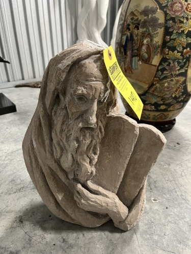 MOSES HOLDING THE 10 COMMANDMENTS - SIGNED ARNOLD HENRY BERGIER 1967
