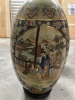 HAND PAINTED SATSUMA-STYLE DECORATIVE EGG - 2'H - 2