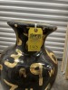 LARGE VASE WITH GOLD LETTERS & NUMBERS - SIGNED - 28''H - 3