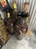 ORIENTAL VASE WITH MOTHER OF PEARL INLAY - 38''H