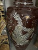 ORIENTAL VASE WITH MOTHER OF PEARL INLAY - 38''H - 4