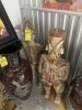 ANTHROMORPHIC TRIBAL FIGURE STATUES (1 HAS BROKEN LEG)